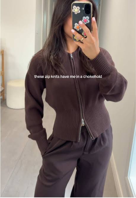 Glassons Double Zip Knit - Size Small