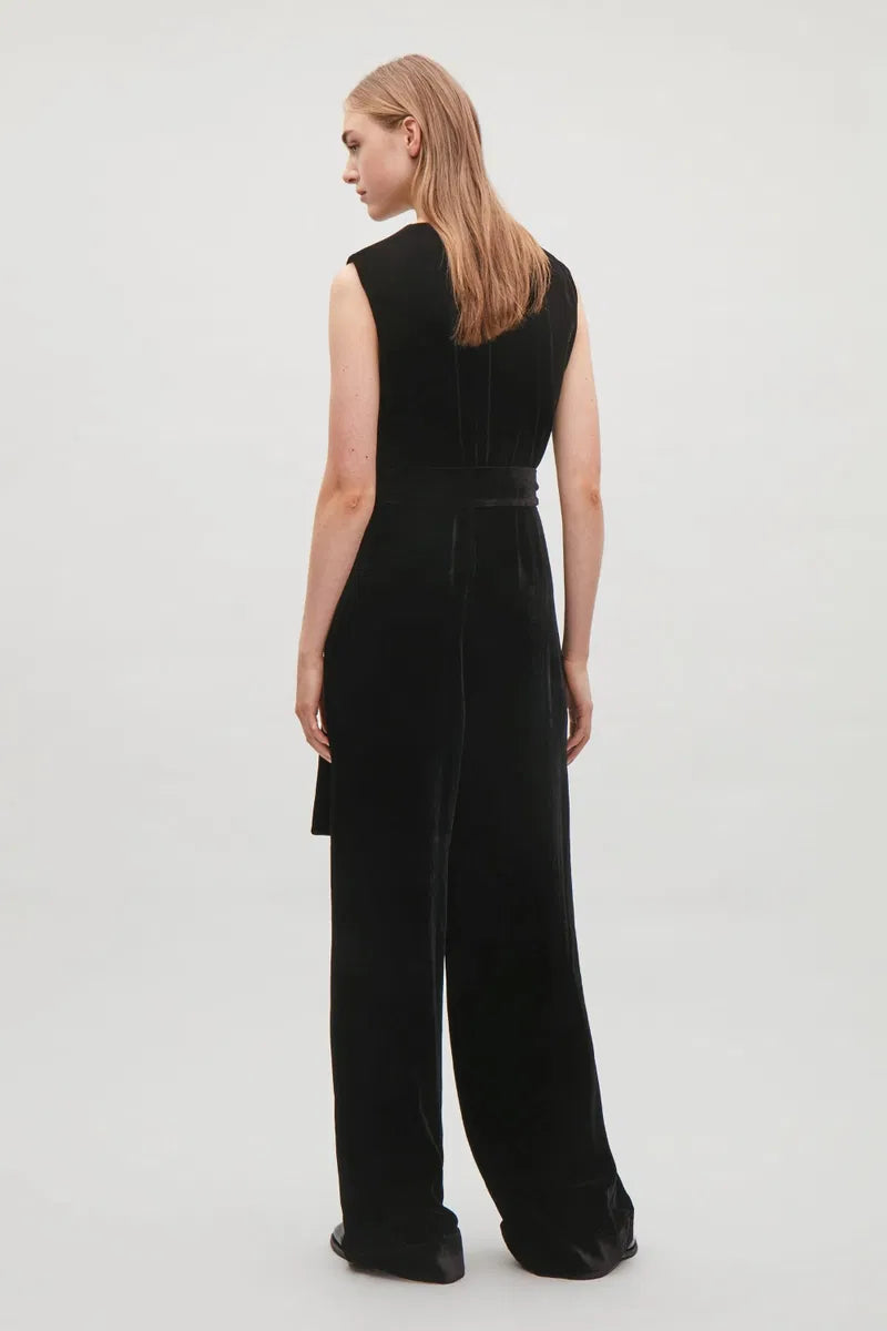 Cos Velvet Jumpsuit - Size 34