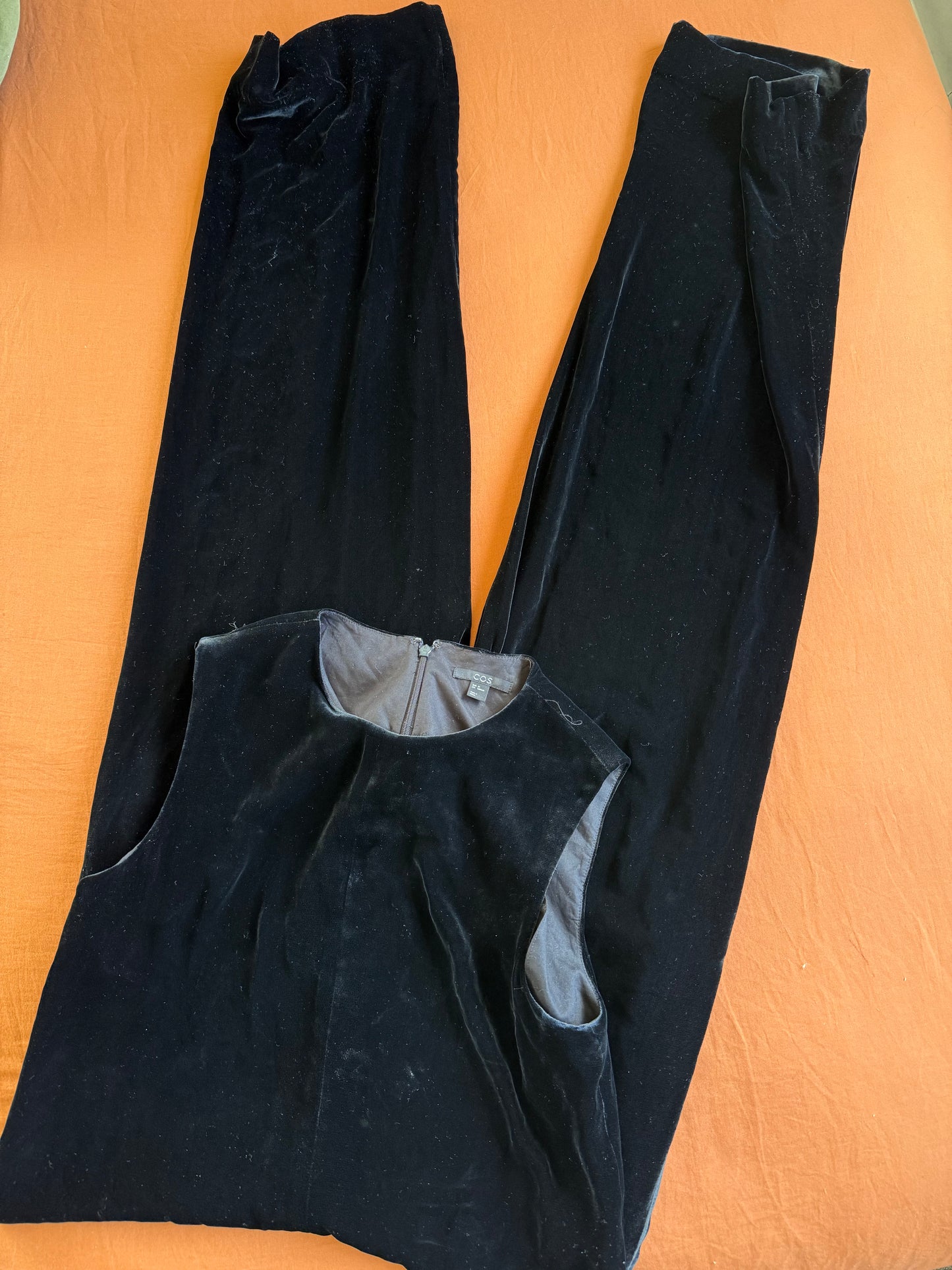 Cos Velvet Jumpsuit - Size 34