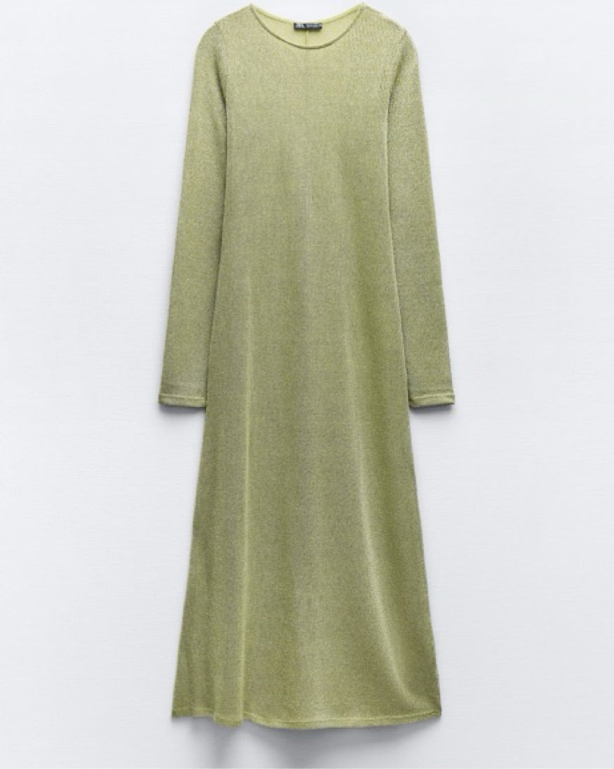 Zara Green Mesh Dress - Size 8
