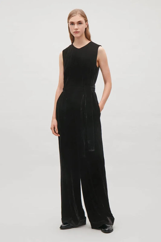 Cos Velvet Jumpsuit - Size 34
