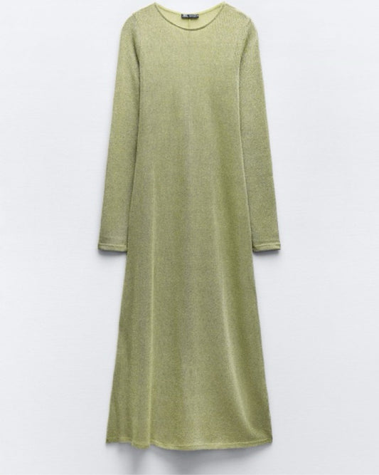 Zara Green Mesh Dress - Size 8
